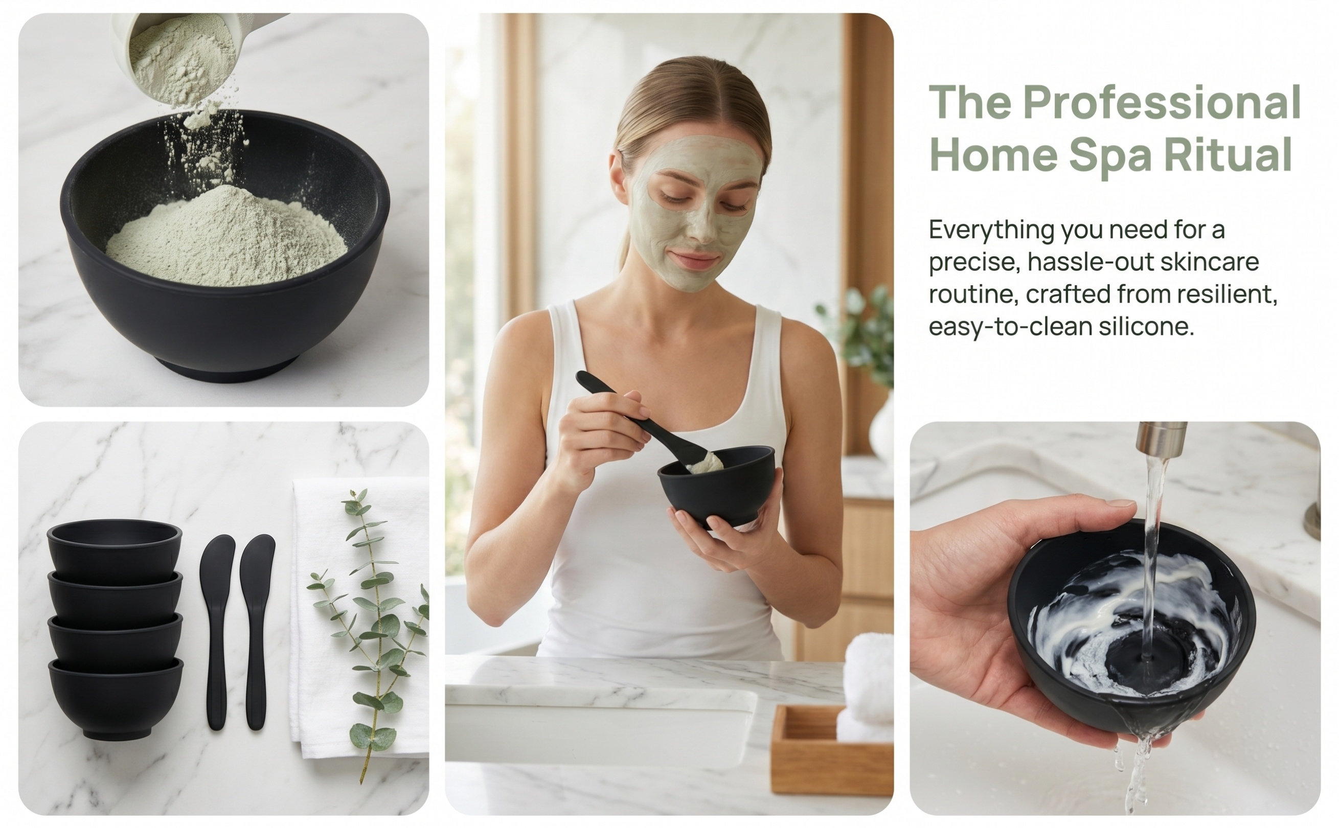 Beauty Makeup Tools - 1Set Facial Mask Mixing Bowls Silicone