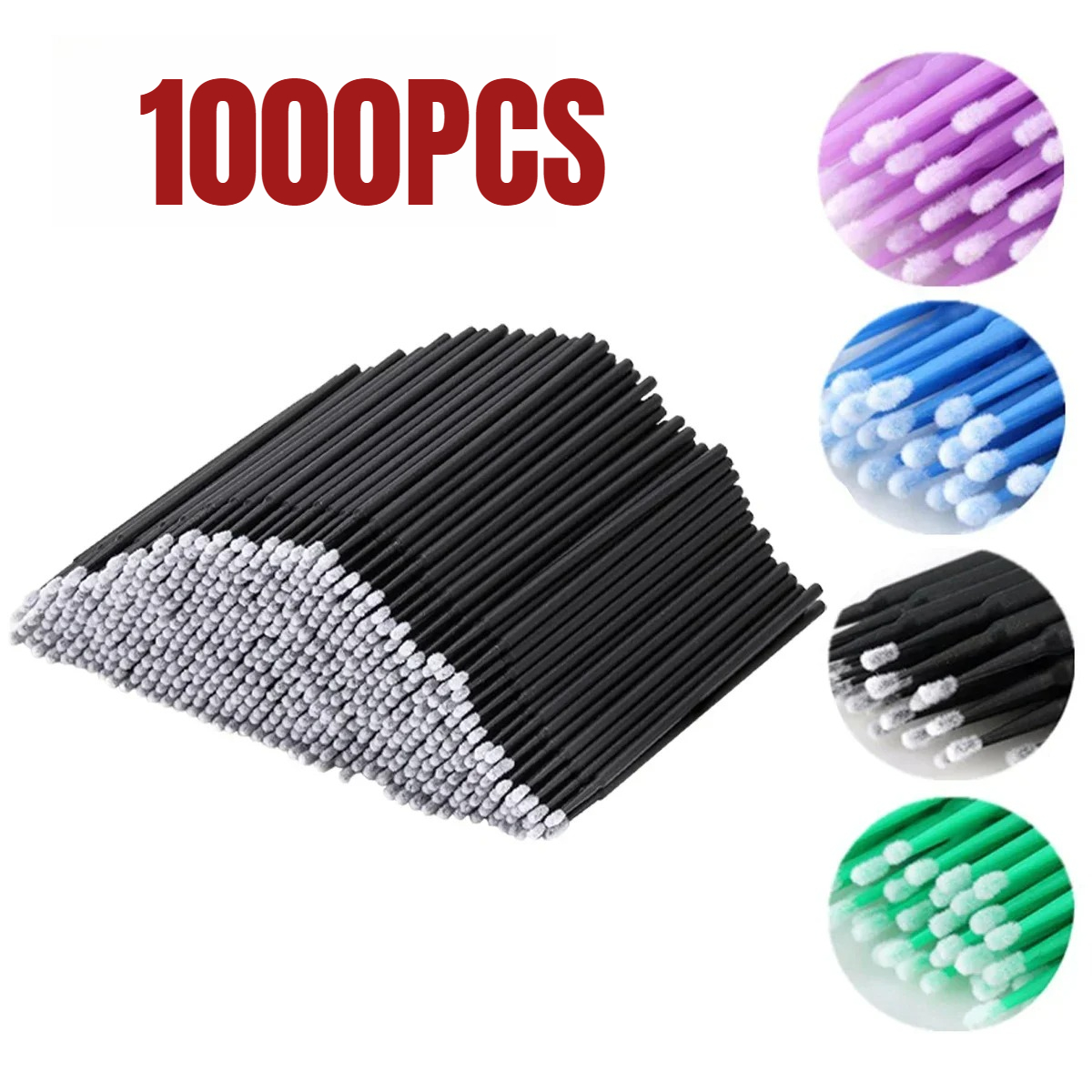 Beauty Makeup Tools - 1000/500PCS Eyelash Cleaning Brush Highly Colorful