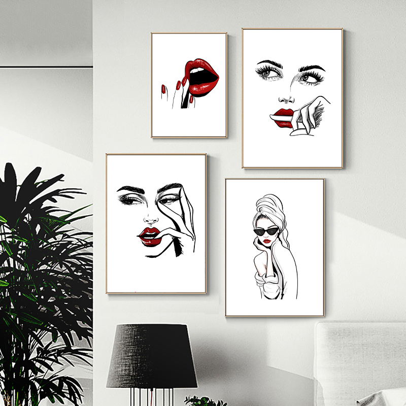 Beauty Of Makeup Quotes - Nordic fashion makeup poster print modern