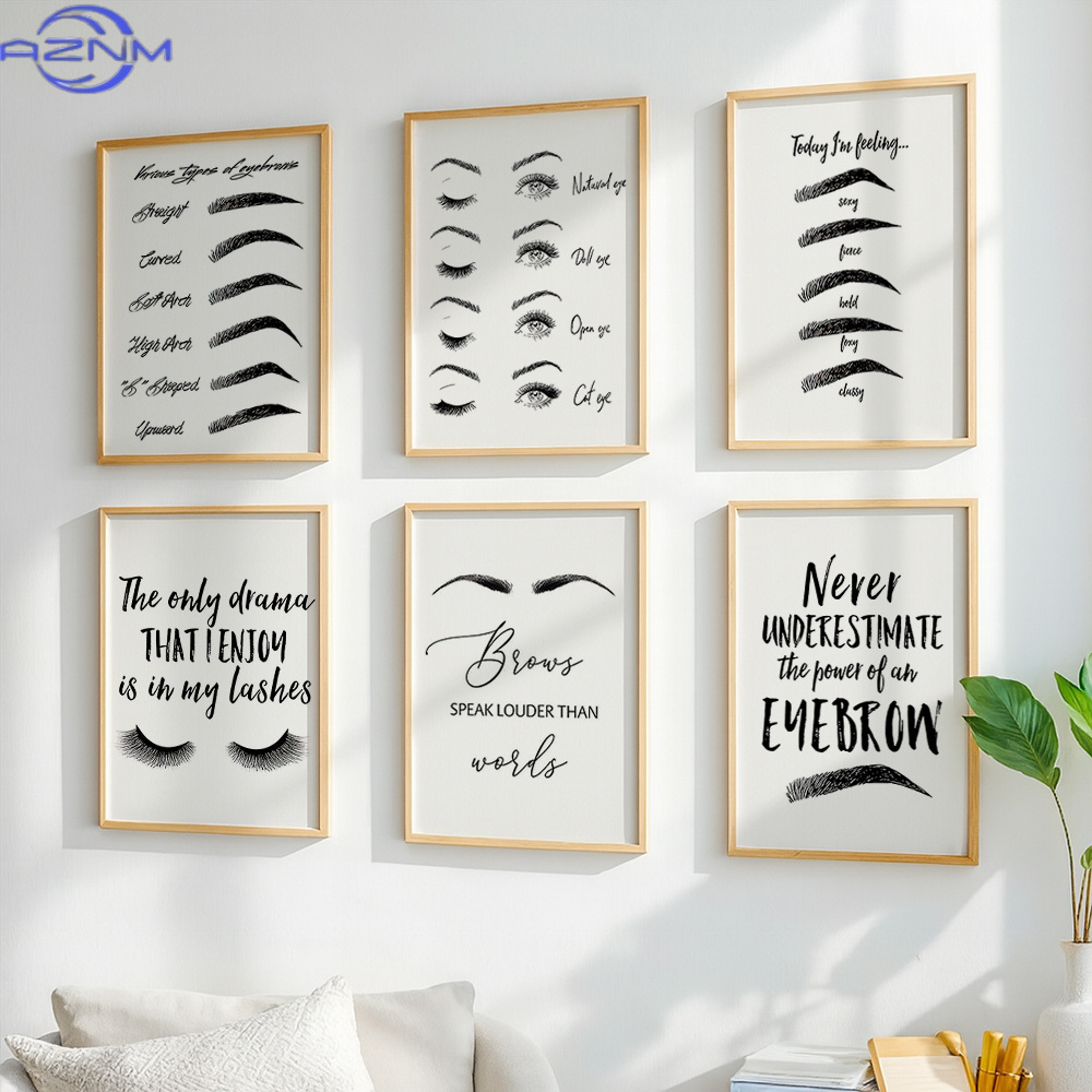 Set of 6 Eyebrow and Eyelash C - Beauty Of Makeup Quotes recension och pris