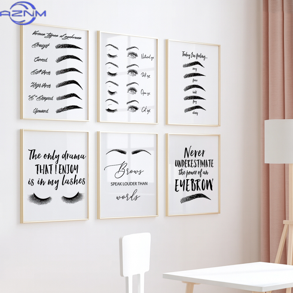Set of 6 Eyebrow and Eyelash C - Beauty Of Makeup Quotes recension och pris