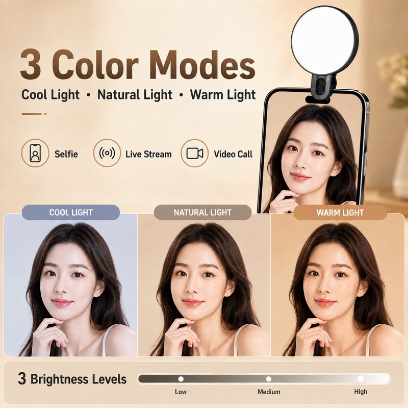 Portable RGB LED Fill Light Mi - Beauty Makeup Camera recension och pris