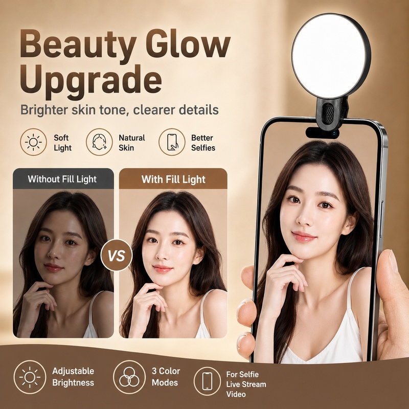Portable RGB LED Fill Light Mi - Beauty Makeup Camera recension och pris