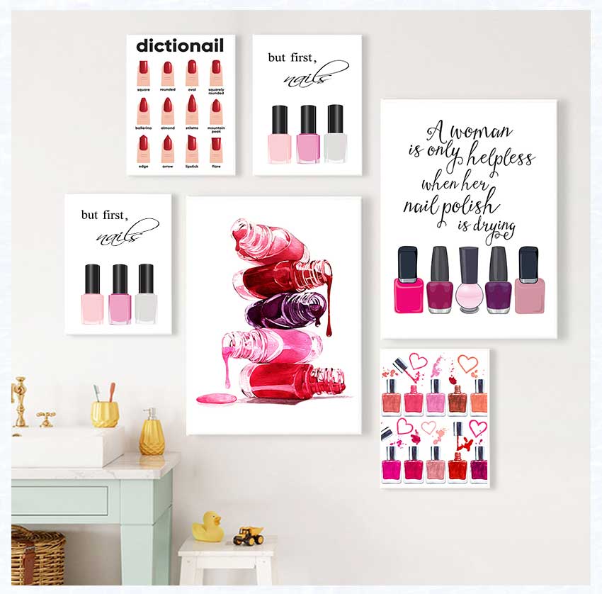 Art Posters and Prints Nail Te - Beauty Of Makeup Quotes recension och pris