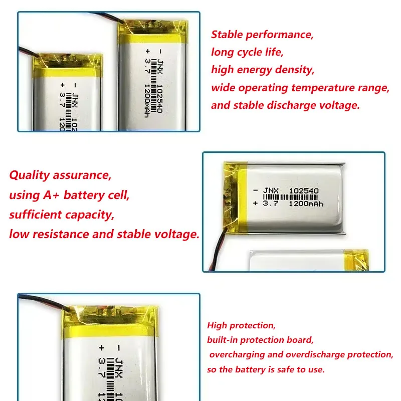 102540 3.7V 1200mAh Polymer Re - Beauty Makeup Camera recension och pris