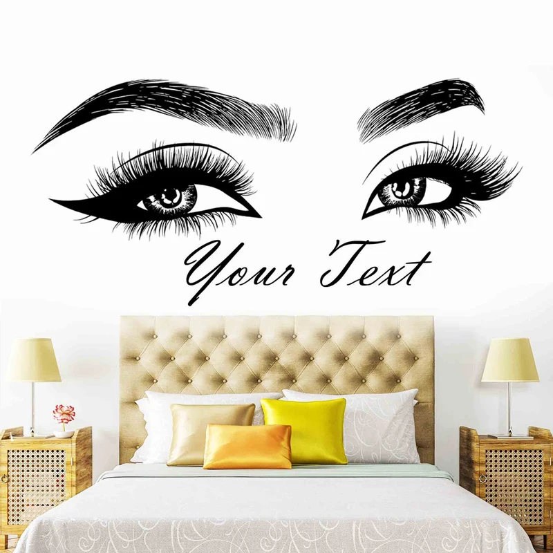Eyelashes Brows Vinyl Sticker  - Beauty Of Makeup Quotes recension och pris