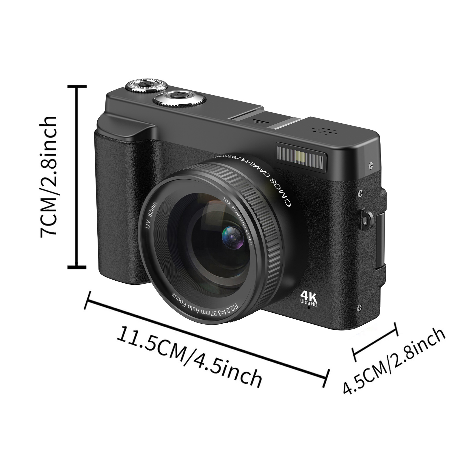 STUOGYUM 4K Vlogging Camera,48 - Beauty Makeup Camera recension och pris