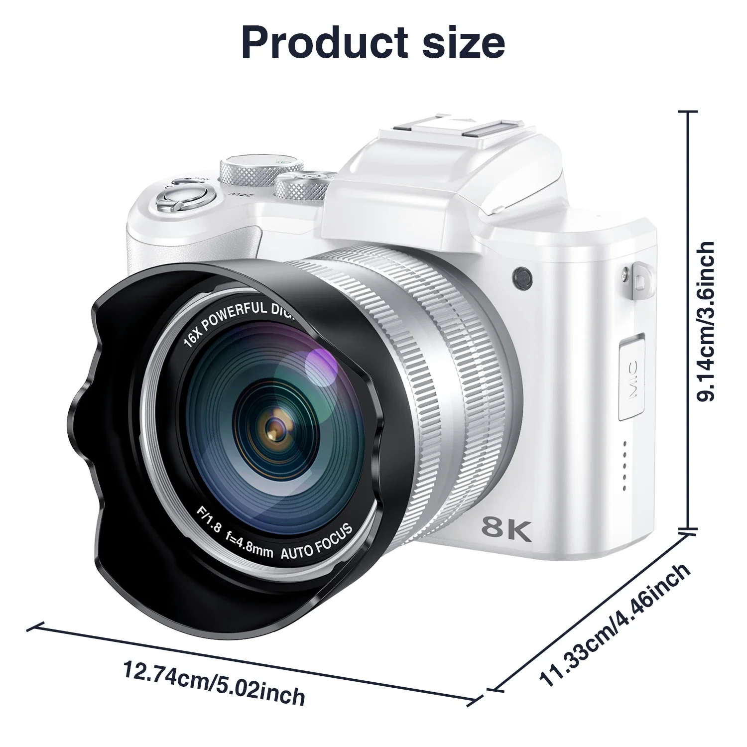 8K Selfie Digital Cameras for  - Beauty Makeup Camera recension och pris