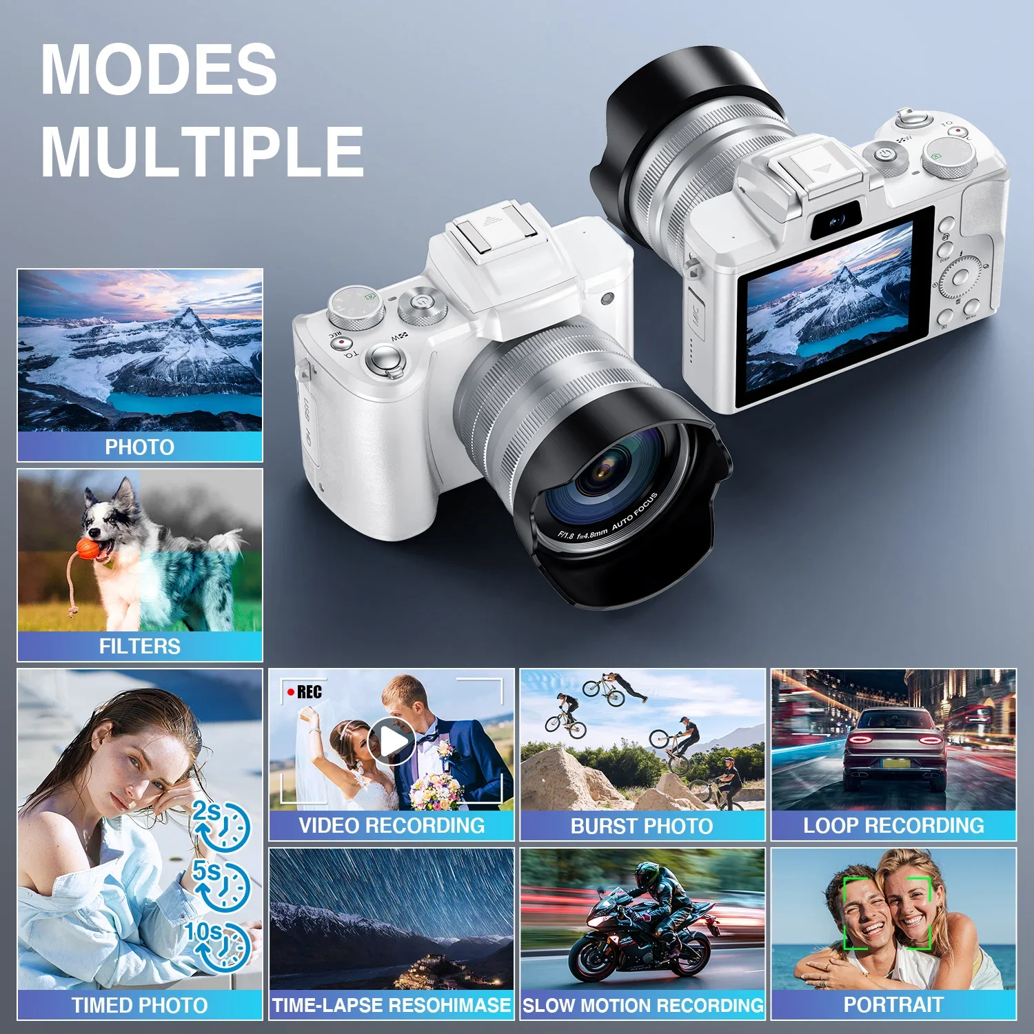 8K Selfie Digital Cameras for  - Beauty Makeup Camera recension och pris