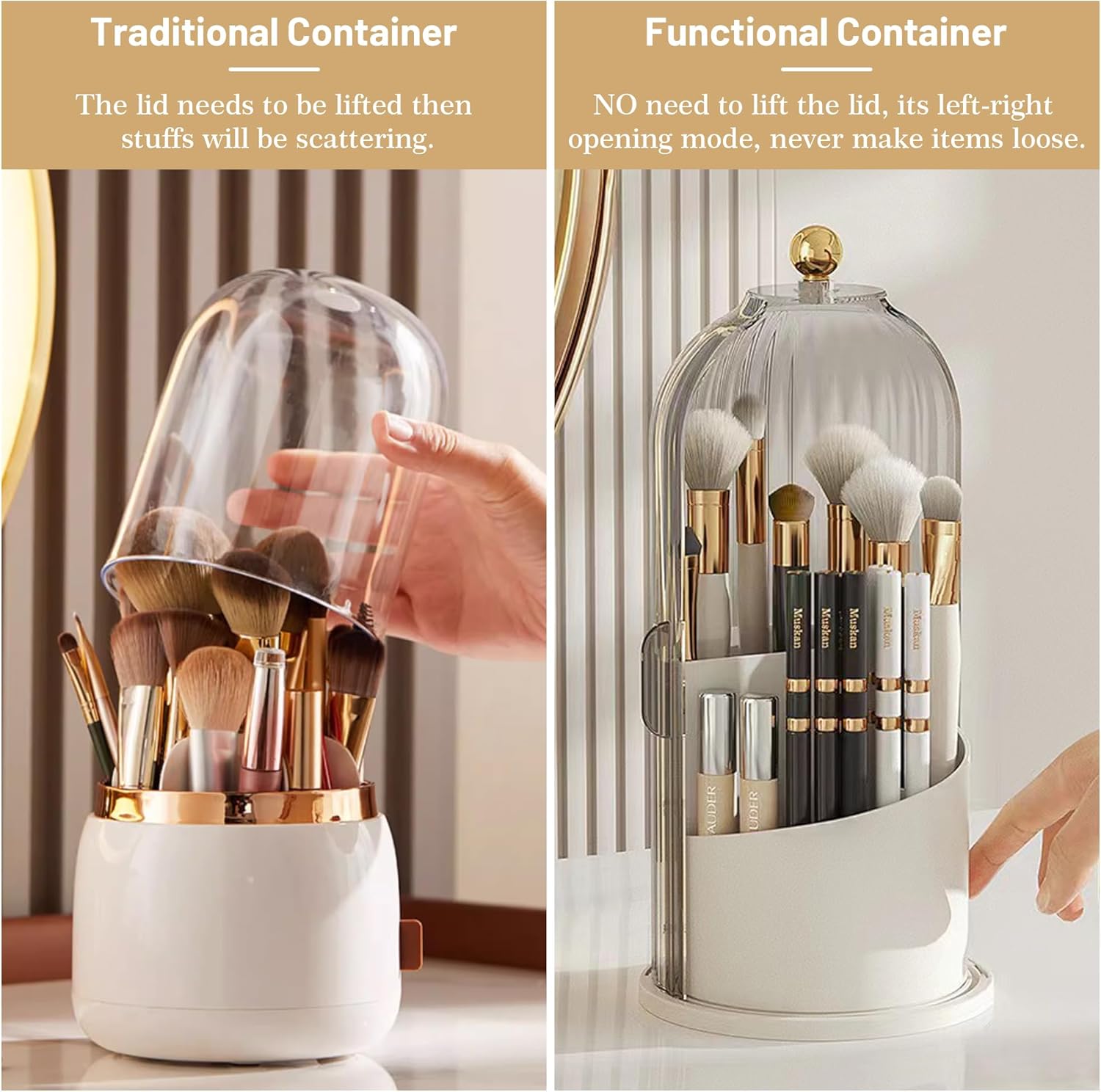 360-Degree Rotating Makeup Bru - Beauty Makeup Supply recension och pris