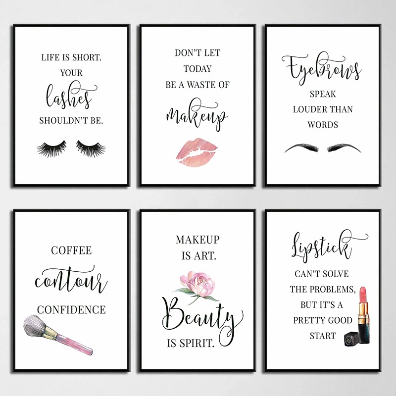 Makeup Quotes Poster Eyelash E - Beauty Of Makeup Quotes recension och pris