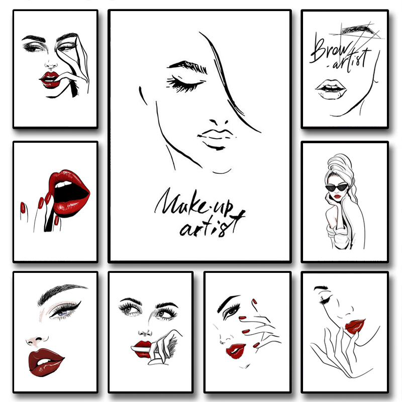 Fashion Makeup Poster Sexy Bea - Beauty Of Makeup Quotes recension och pris