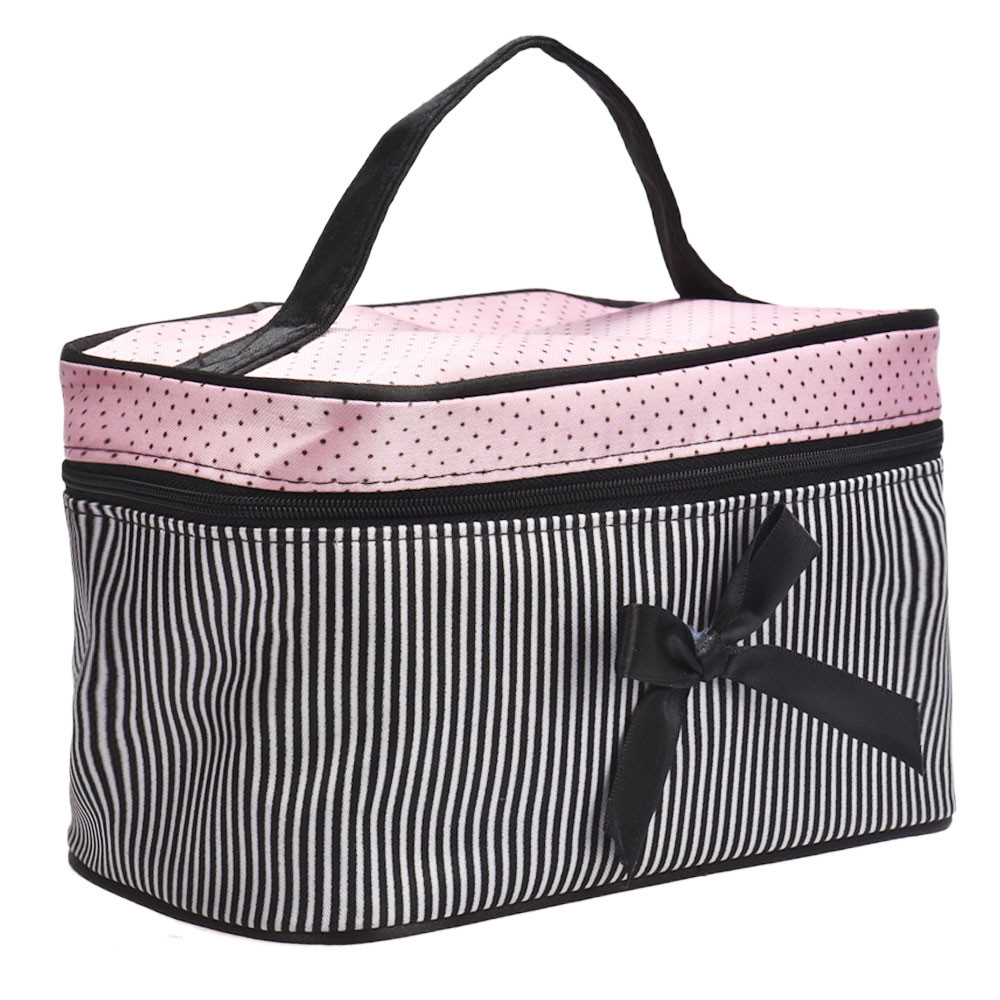 Women Travel Bow Stripe Make U - Ysl Beauty Makeup Bag recension och pris
